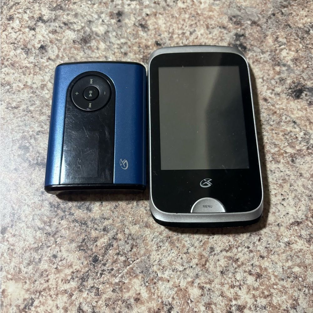 Blue and Black Electronic Device Set